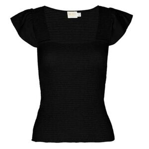 Nation LTD Alicia Smocked Tank Black Size XS